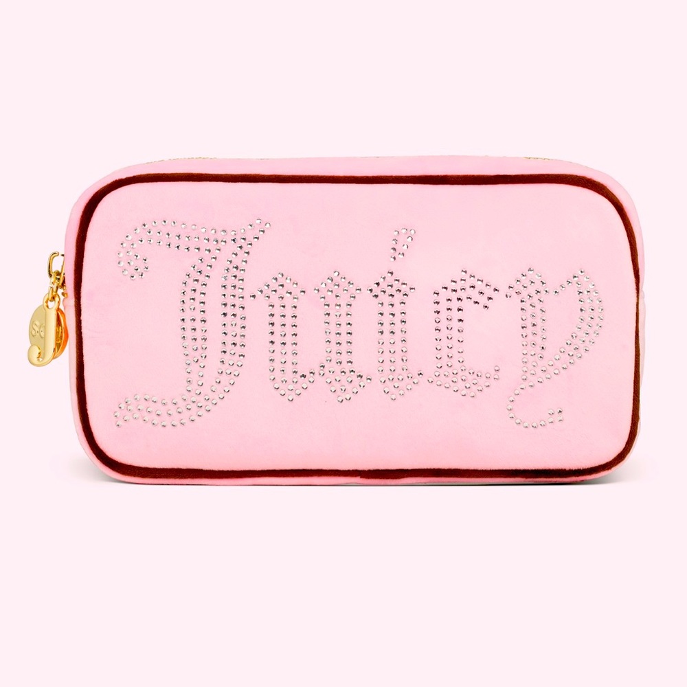 NWT Stoney Clover Lane + Juicy Couture Small Embellished Pouch Makeup Bag